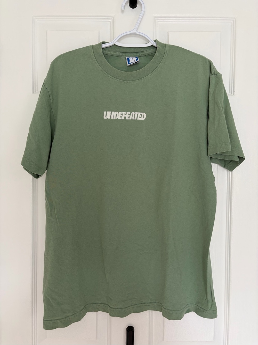 Undefeated Olive Green Center-Logo Short Sleeve Tee